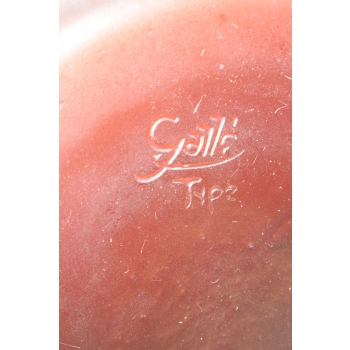 Wazon Emile Galle Style - Grube Szkło - Ważka Kwiaty - Sygnowany Prezent
