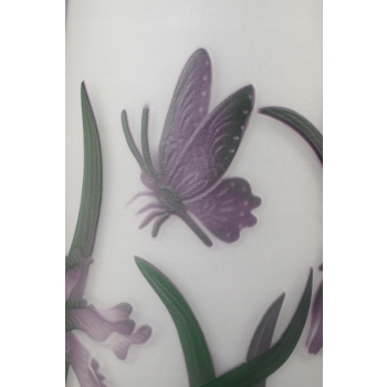 Wazon Emile Galle Style - Grube Szkło - Rośliny - Sygnowany Prezent