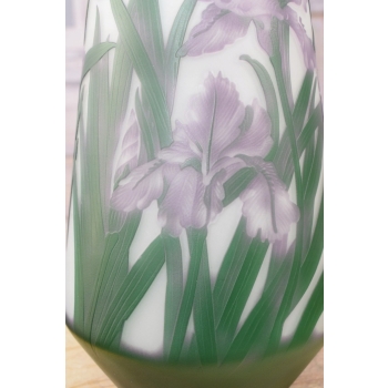 Wazon Emile Galle Style - Grube Szkło - Rośliny - Sygnowany Prezent