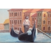 Gondola - Wenecja Włochy - Włoski Obraz na Płotnie - Złota Rama