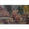 Wojciech Kossak - Wesele Krakowskie - Polski Stary Obraz Olejny 127x89cm