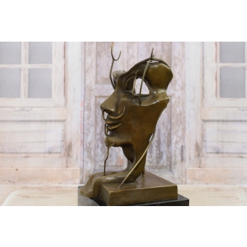 Nowoczesna Rzeźba Twarz - Maska - Figura z Brązu Salvador Dali