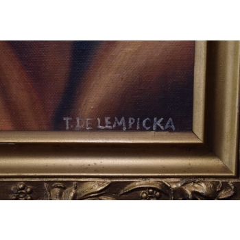 Tamara De Łempicka - Portret Dziewczyny - Art Deco - Stary Obraz Olejny
