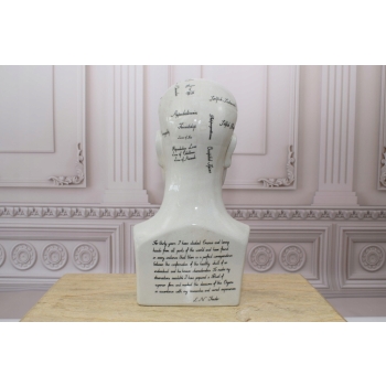 GŁOWA MEDYCZNA LEKARSKA - MAPA MÓZGU PORCELANA bla