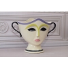 Porcelanowy Wazon Vallauris 1960 - Twarz Buzia Abstrakcja Unikat z Francji