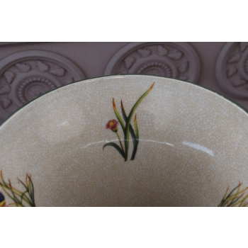 Pałacowy Wazon Malowany Sygn. Porcelana + Brąz Ważki Sygnowany
