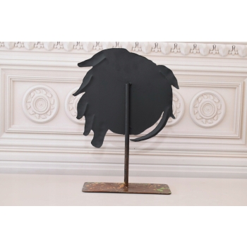 Kolorowa Twarz Buzia - Metalowa Figura Abstrakcja Naum Gabo - Dekoracja