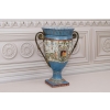 PORCELANOWA MISA WAZA - Niebieska - Porcelana + Brąz - Prezent