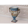PORCELANOWA MISA WAZA - Niebieska - Porcelana + Brąz - Prezent