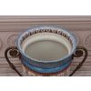PORCELANOWA MISA WAZA - Niebieska - Porcelana + Brąz - Prezent