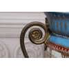 PORCELANOWA MISA WAZA - Niebieska - Porcelana + Brąz - Prezent