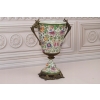PORCELANOWA MISA WAZA - Kwiaty - Porcelana + Brąz - Prezent