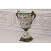 PORCELANOWA MISA WAZA - Kwiaty - Porcelana + Brąz - Prezent