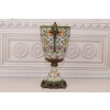 PORCELANOWA MISA WAZA - Kwiaty - Porcelana + Brąz - Prezent