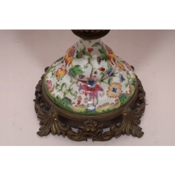PORCELANOWA MISA WAZA - Kwiaty - Porcelana + Brąz - Prezent