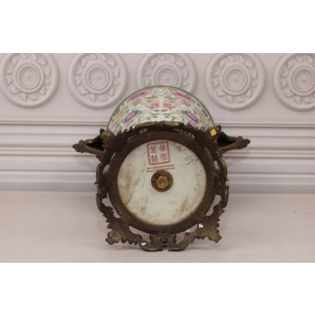 PORCELANOWA MISA WAZA - Kwiaty - Porcelana + Brąz - Prezent