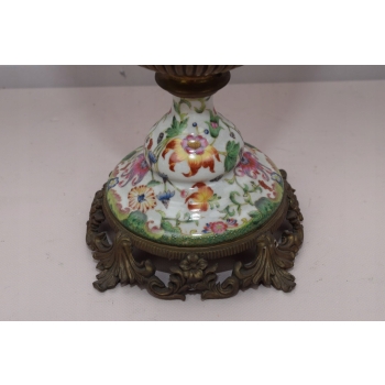 PORCELANOWA MISA WAZA - Kwiaty - Porcelana + Brąz - Prezent