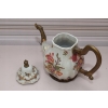 Porcelanowa Szkatuła - Czajnik Porcelana - Brąz - Kwiaty