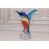Szkło Murano Style - Kolorowy Koliber - Ptak - Figura