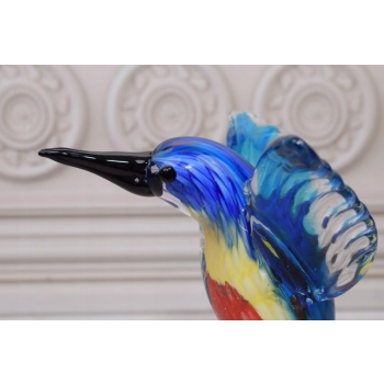 Szkło Murano Style - Kolorowy Koliber - Ptak - Figura