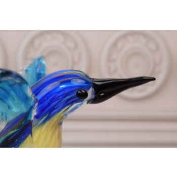 Szkło Murano Style - Kolorowy Koliber - Ptak - Figura