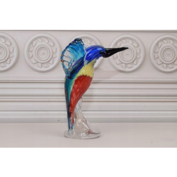 Szkło Murano Style - Kolorowy Koliber - Ptak - Figura