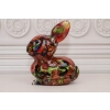 Szkło Murano Style - Kolorowy Królik Zając - Figura