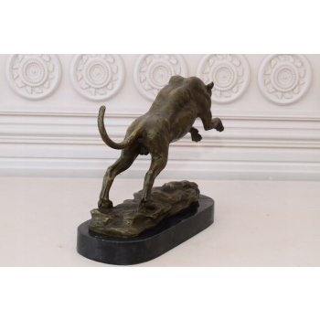 Groźny Gepard Puma - Figura z Brązu - Dekoracja