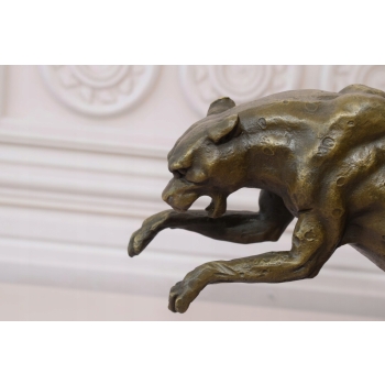 Groźny Gepard Puma - Figura z Brązu - Dekoracja