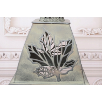 Lampion Latarnia na Świece - Liście - Vintage - Lampa Dekoracja