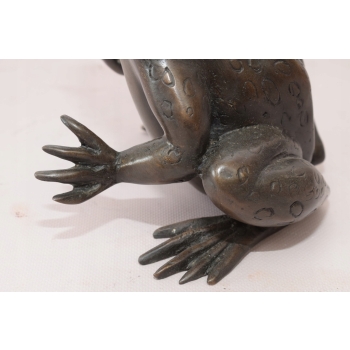 Żaba Ropucha - Figura z Brązu - Dekoracja Ozdoba