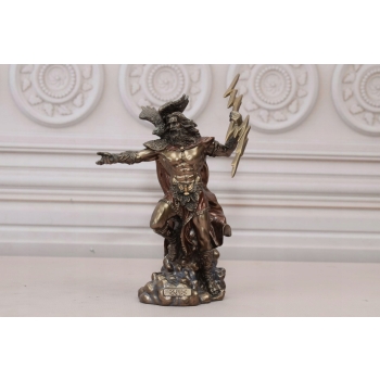 Zeus z Piorunem - Mitologia Grecka - Figurka 18CM - Dekoracja