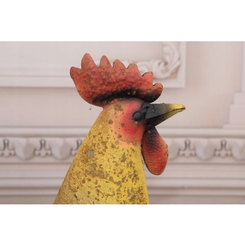 Metalowy Kogut - Figura Ogrodowa - Kolorowy Kogut - Dekoracja