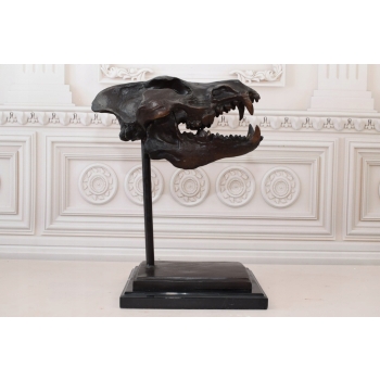 Nowoczesna Figura - Czaszka Dinozaura - Figura z Brązu - Dekoracja