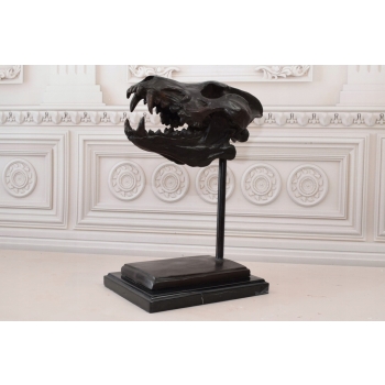 Nowoczesna Figura - Czaszka Dinozaura - Figura z Brązu - Dekoracja