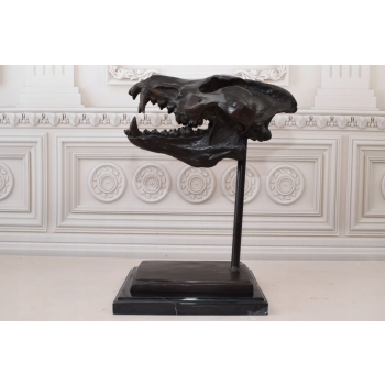 Nowoczesna Figura - Czaszka Dinozaura - Figura z Brązu - Dekoracja