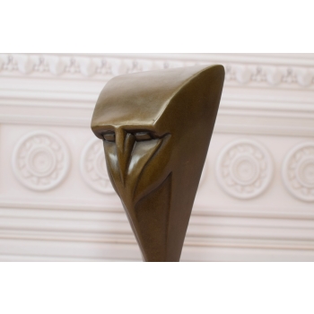 Nowoczesna Sowa Art Deco - Symbol Nauki Prezent dla Studenta Figura z Brązu