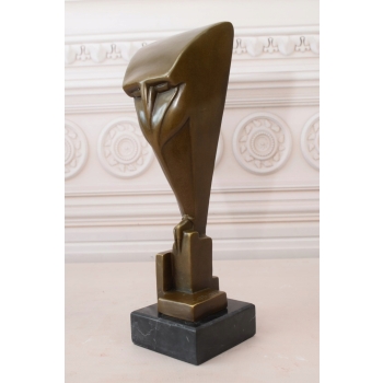 Nowoczesna Sowa Art Deco - Symbol Nauki Prezent dla Studenta Figura z Brązu