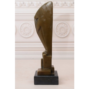 Nowoczesna Sowa Art Deco - Symbol Nauki Prezent dla Studenta Figura z Brązu