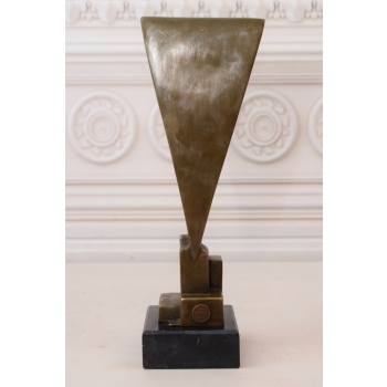 Nowoczesna Sowa Art Deco - Symbol Nauki Prezent dla Studenta Figura z Brązu