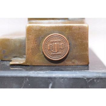 Nowoczesna Sowa Art Deco - Symbol Nauki Prezent dla Studenta Figura z Brązu