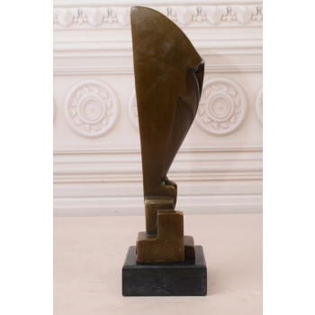 Nowoczesna Sowa Art Deco - Symbol Nauki Prezent dla Studenta Figura z Brązu