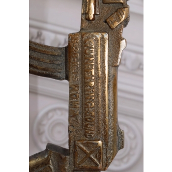 Lampa Stojąca - Złoty Pistolet Kałasznikow Lampka Dekoracyjna Świeci Unikat