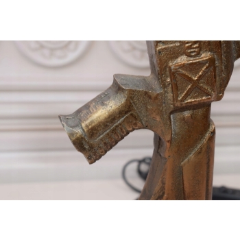 Lampa Stojąca - Złoty Pistolet Kałasznikow Lampka Dekoracyjna Świeci Unikat