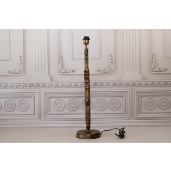 Lampa Stojąca - Złoty Pistolet Kałasznikow Lampka Dekoracyjna Świeci Unikat