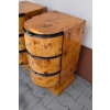 Dwa Nakastliki Stoliki Szafki Nocne Art Deco - 3 Szuflady KOMPLET