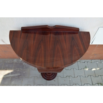 Drewniany Stolik Kawowy Art Deco - Konsola Stół - Unikat