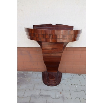 Drewniany Stolik Kawowy Art Deco - Konsola Stół - Unikat