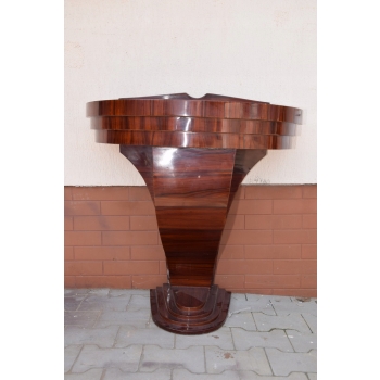 Drewniany Stolik Kawowy Art Deco - Konsola Stół - Unikat