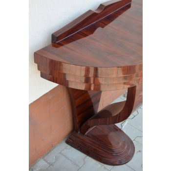 Drewniany Stolik Kawowy Art Deco - Konsola Stół - Unikat